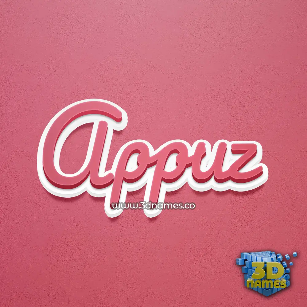 appuz in Red Scribble style - 3D name wallpaper appuz in Red Scribble style - 3D name wallpaper