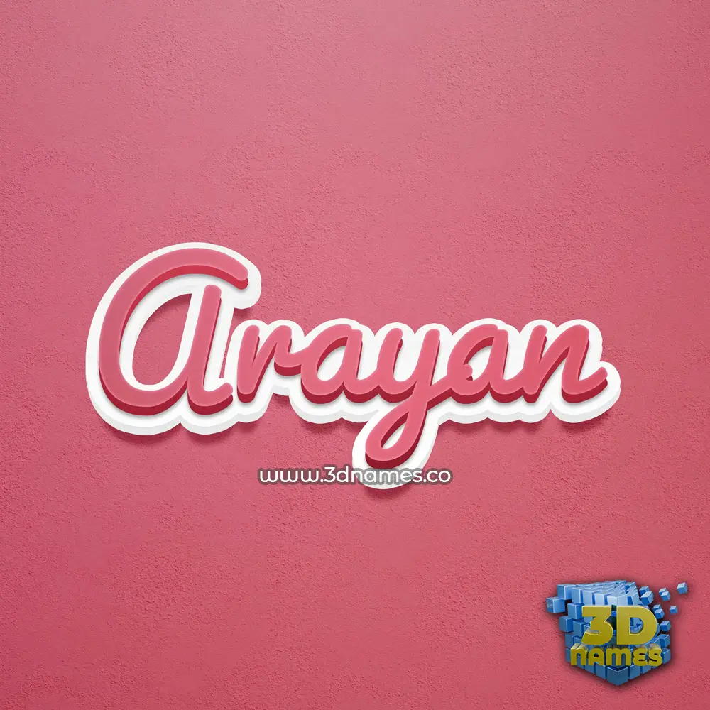 arayan in Red Scribble style - 3D name wallpaper arayan in Red Scribble style - 3D name wallpaper