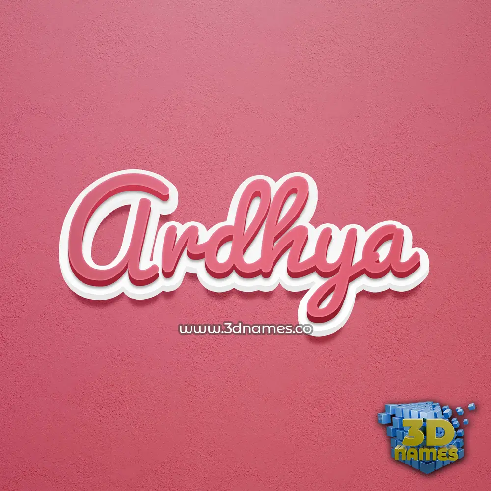 ardhya in Red Scribble style - 3D name wallpaper ardhya in Red Scribble style - 3D name wallpaper