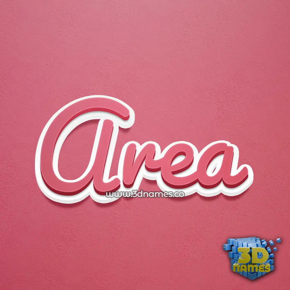 area in Red Scribble style - 3D name wallpaper area in Red Scribble style - 3D name wallpaper