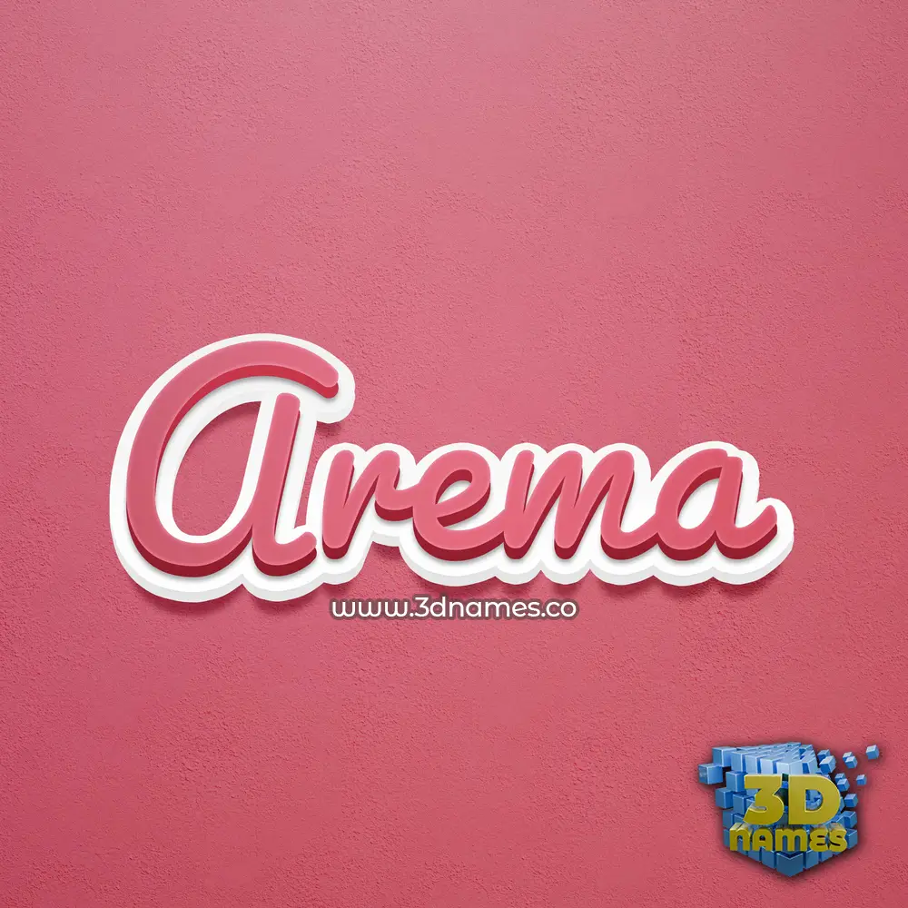 arema in Red Scribble style - 3D name wallpaper