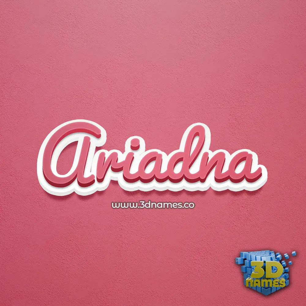 ariadna in Red Scribble style - 3D name wallpaper