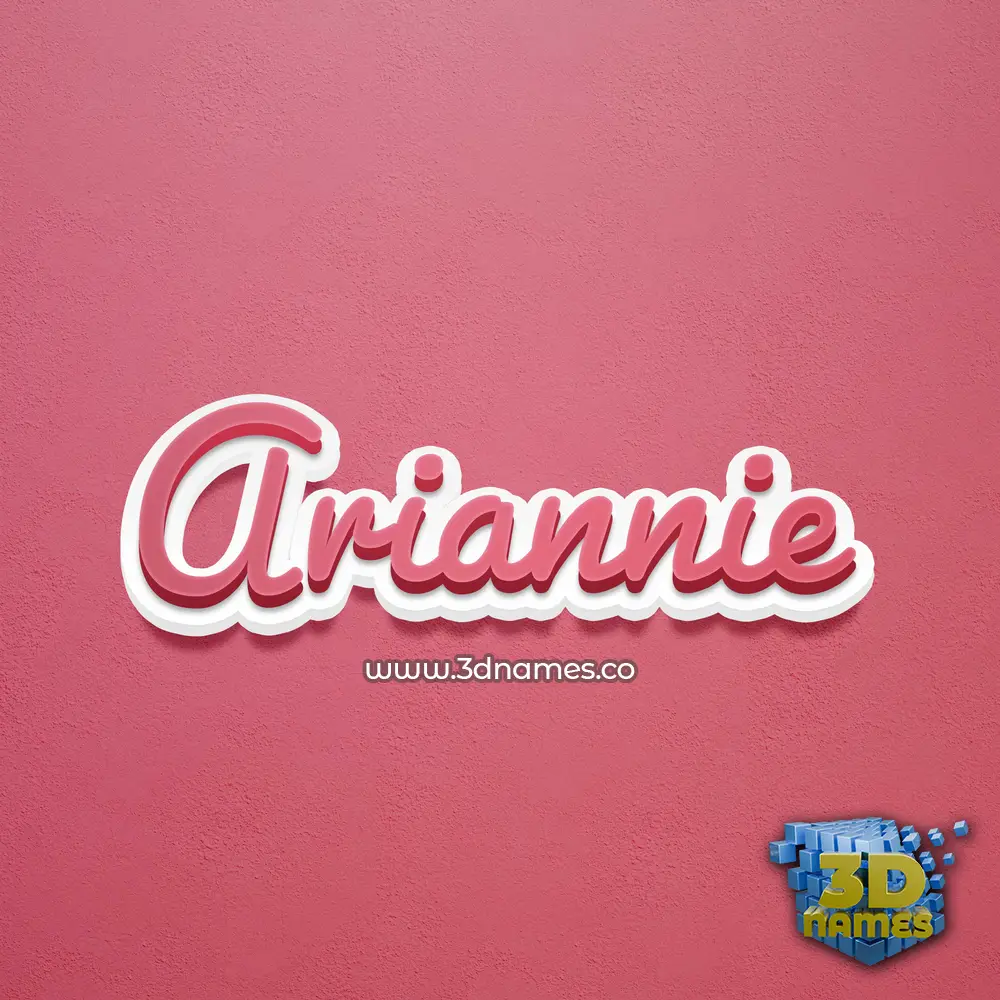 ariannie in Red Scribble style - 3D name wallpaper