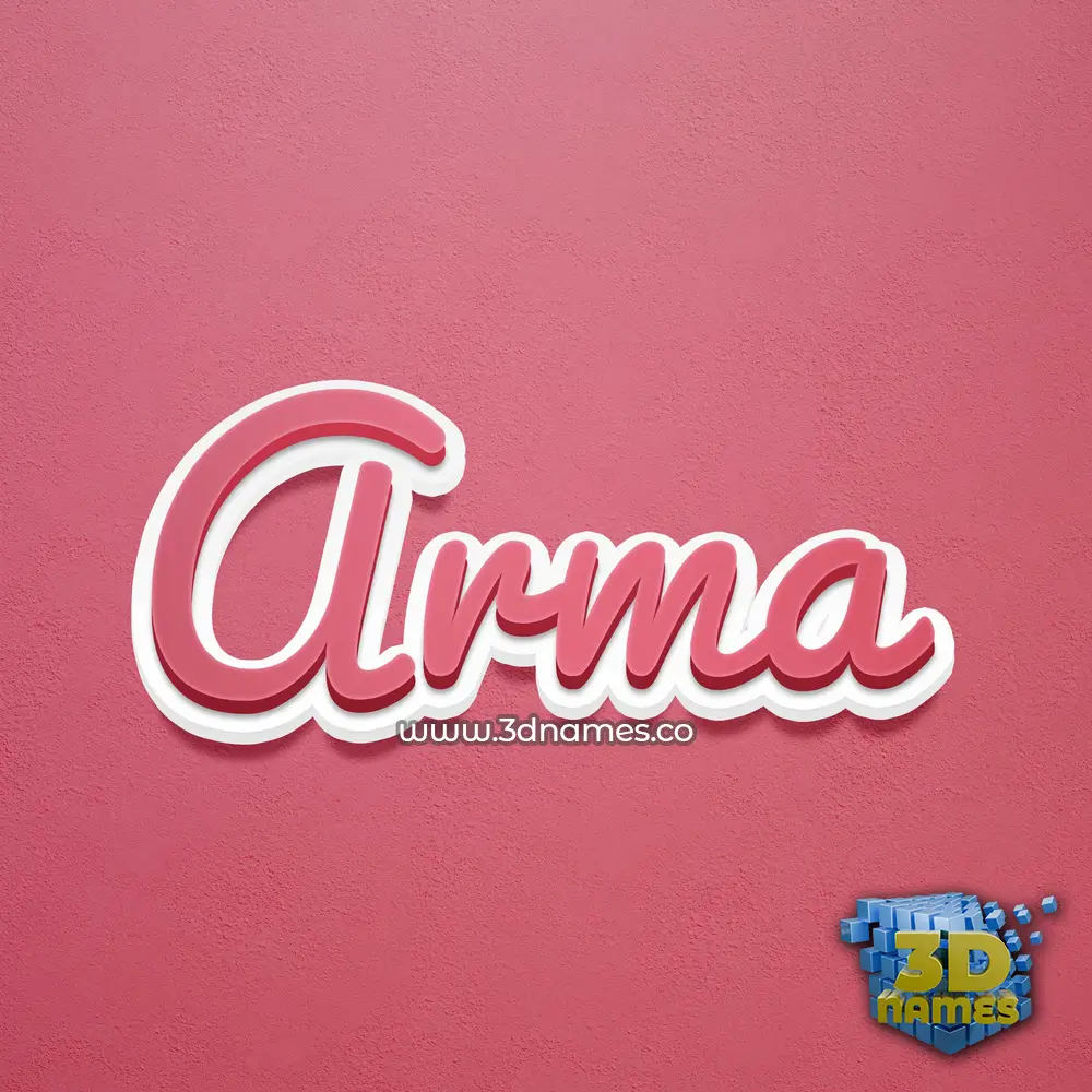 arma in Red Scribble style - 3D name wallpaper