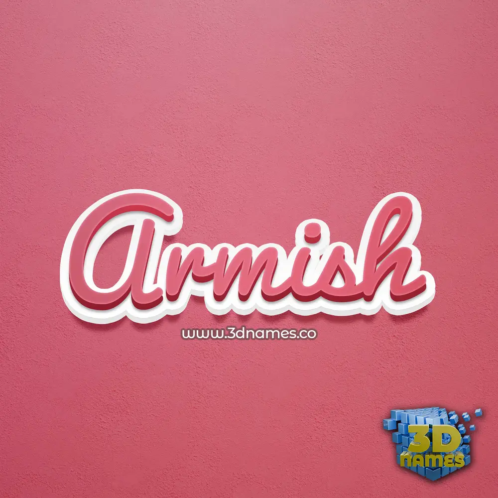 armish in Red Scribble style - 3D name wallpaper armish in Red Scribble style - 3D name wallpaper