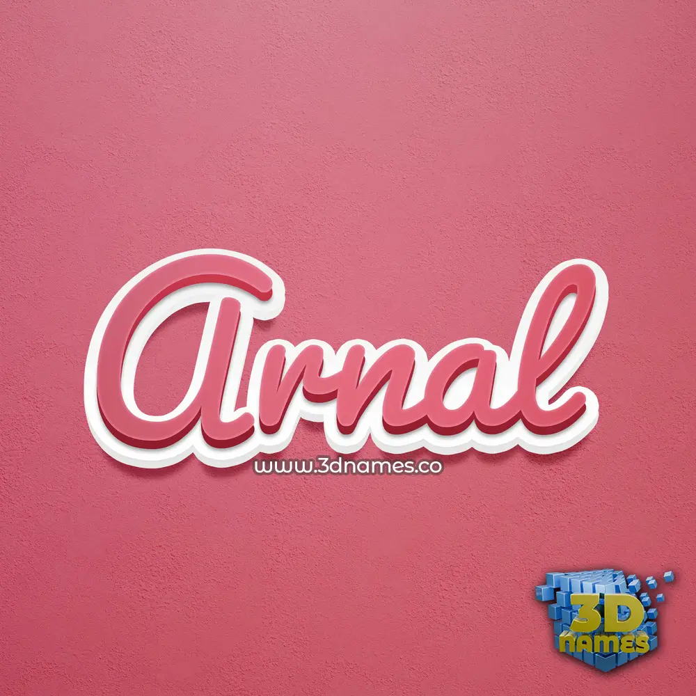 arnal in Red Scribble style - 3D name wallpaper