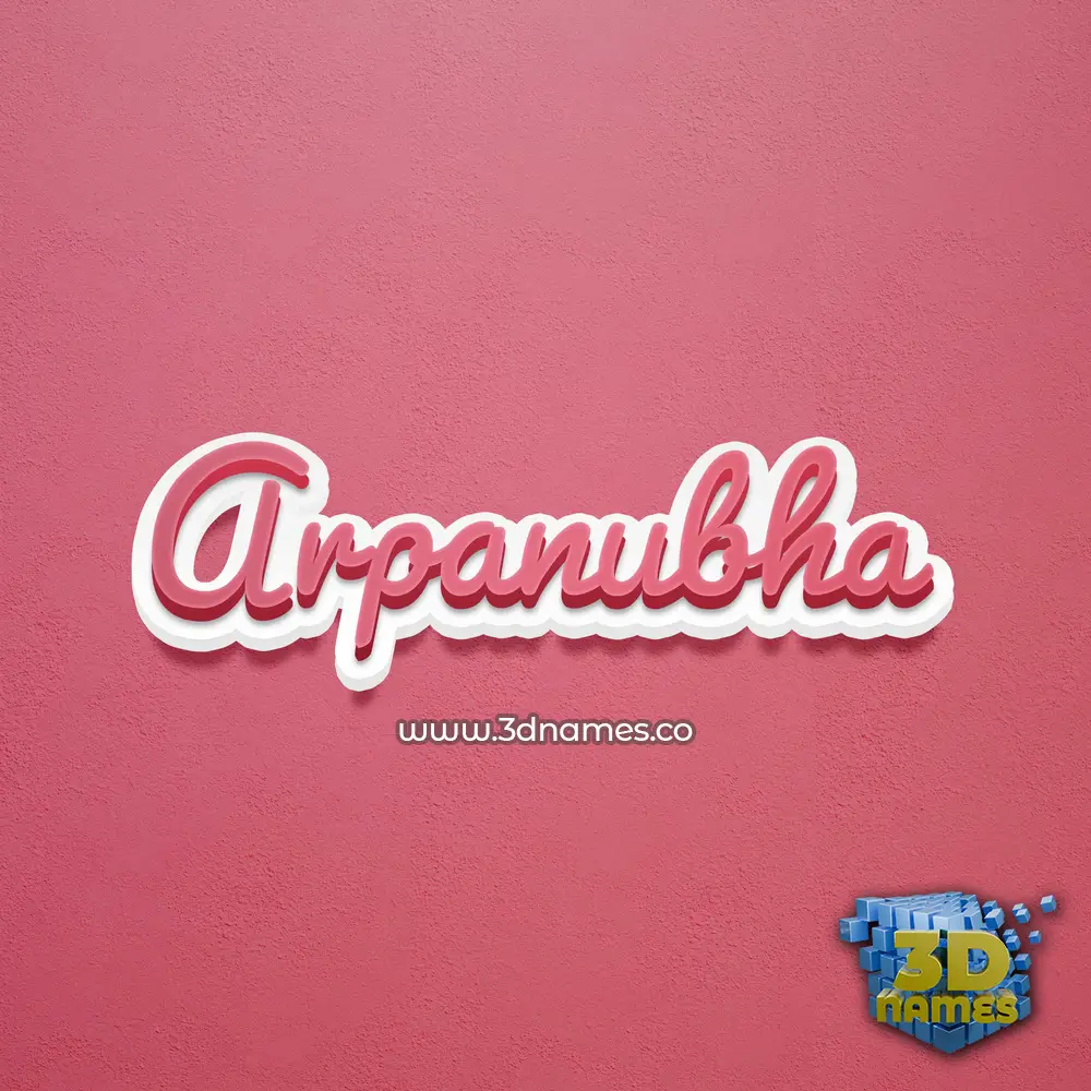 arpanubha in Red Scribble style - 3D name wallpaper