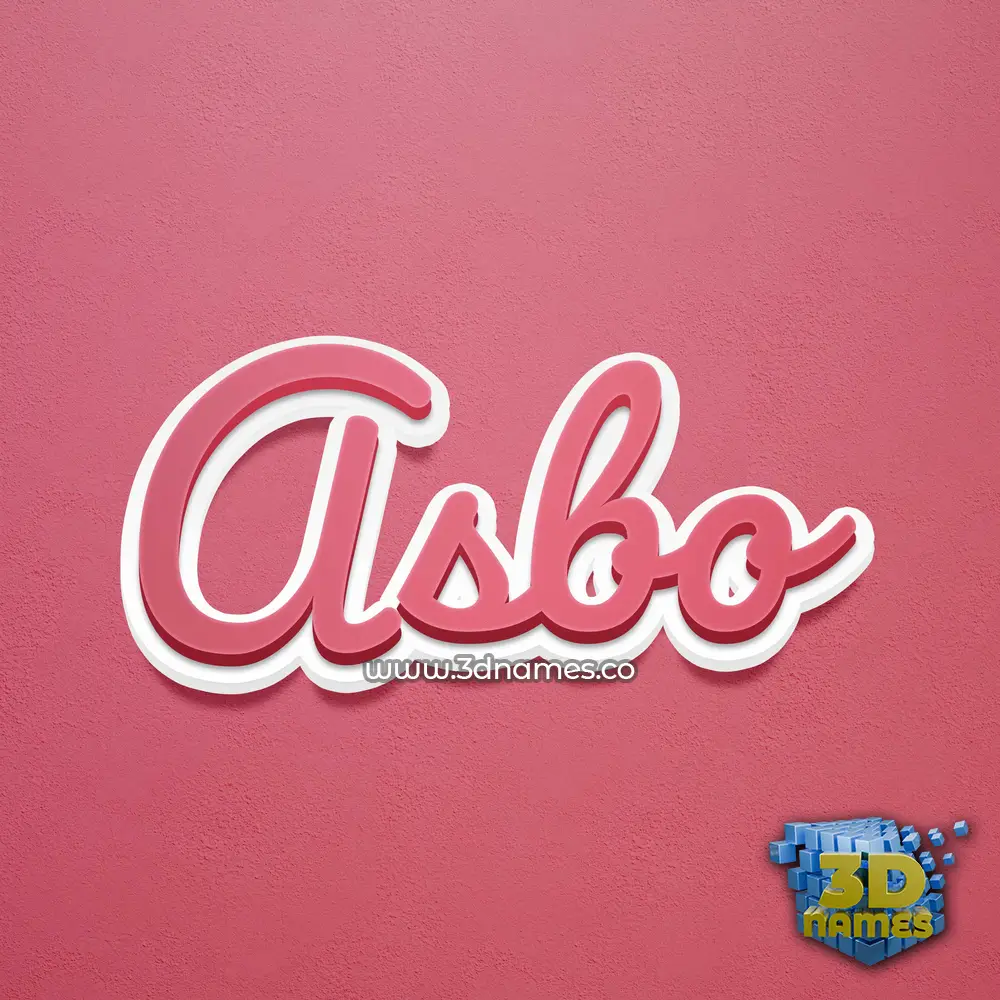 asbo in Red Scribble style - 3D name wallpaper asbo in Red Scribble style - 3D name wallpaper