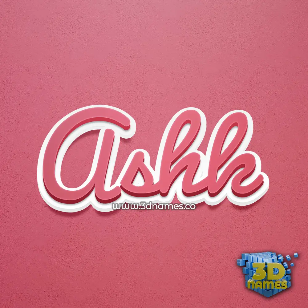 ashk in Red Scribble style - 3D name wallpaper ashk in Red Scribble style - 3D name wallpaper