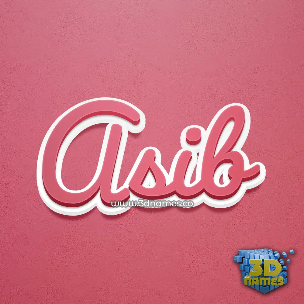 asib in Red Scribble style - 3D name wallpaper asib in Red Scribble style - 3D name wallpaper