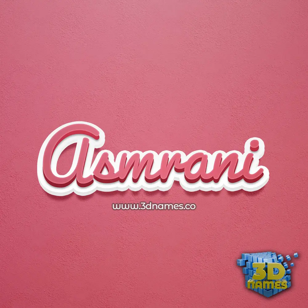 asmrani in Red Scribble style - 3D name wallpaper asmrani in Red Scribble style - 3D name wallpaper