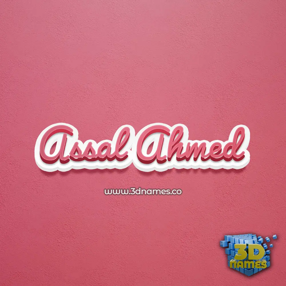 assal ahmed in Red Scribble style - 3D name wallpaper assal ahmed in Red Scribble style - 3D name wallpaper