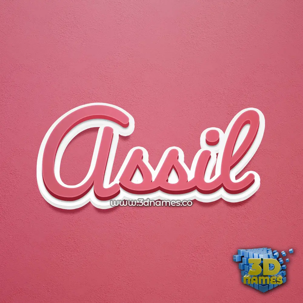 assil in Red Scribble style - 3D name wallpaper assil in Red Scribble style - 3D name wallpaper