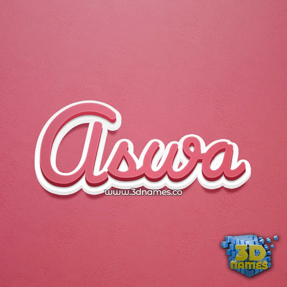 aswa in Red Scribble style - 3D name wallpaper aswa in Red Scribble style - 3D name wallpaper