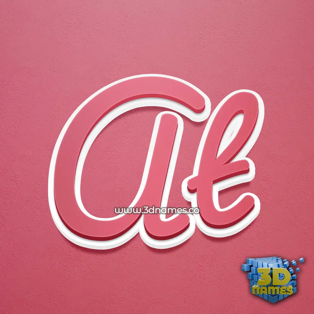 at in Red Scribble style - 3D name wallpaper at in Red Scribble style - 3D name wallpaper