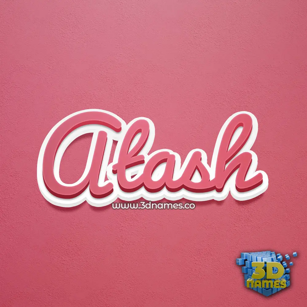 atash in Red Scribble style - 3D name wallpaper atash in Red Scribble style - 3D name wallpaper