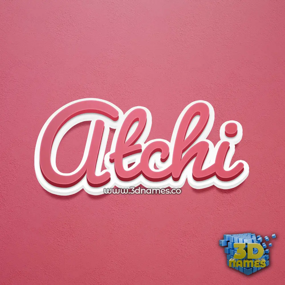atchi in Red Scribble style - 3D name wallpaper atchi in Red Scribble style - 3D name wallpaper