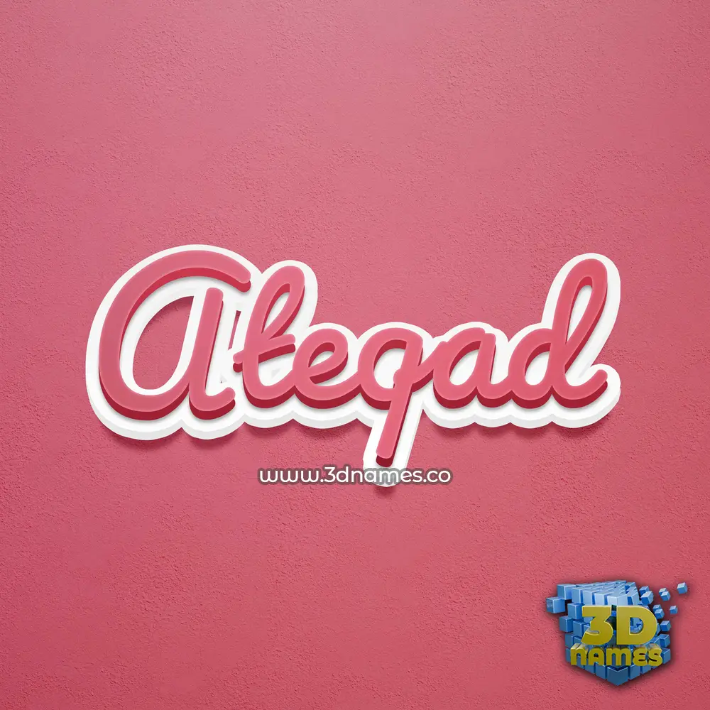 ateqad in Red Scribble style - 3D name wallpaper ateqad in Red Scribble style - 3D name wallpaper