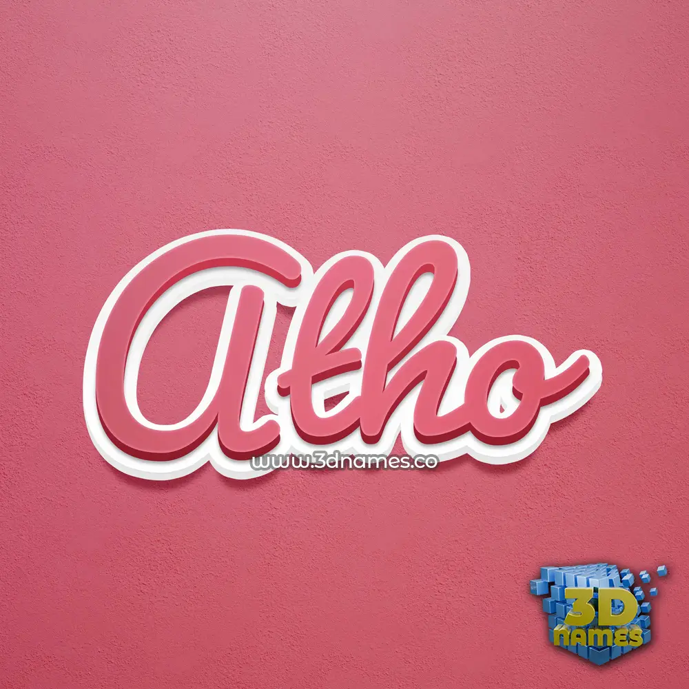 atho in Red Scribble style - 3D name wallpaper atho in Red Scribble style - 3D name wallpaper