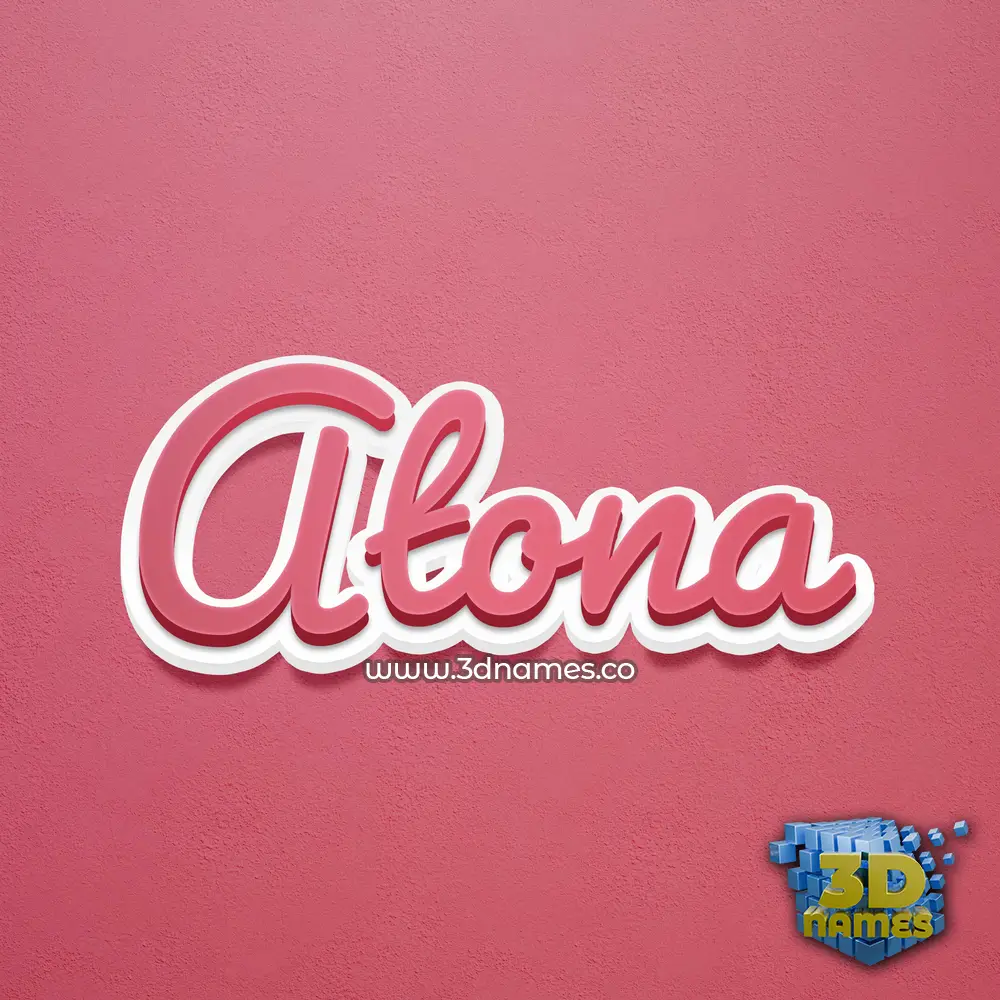 atona in Red Scribble style - 3D name wallpaper
