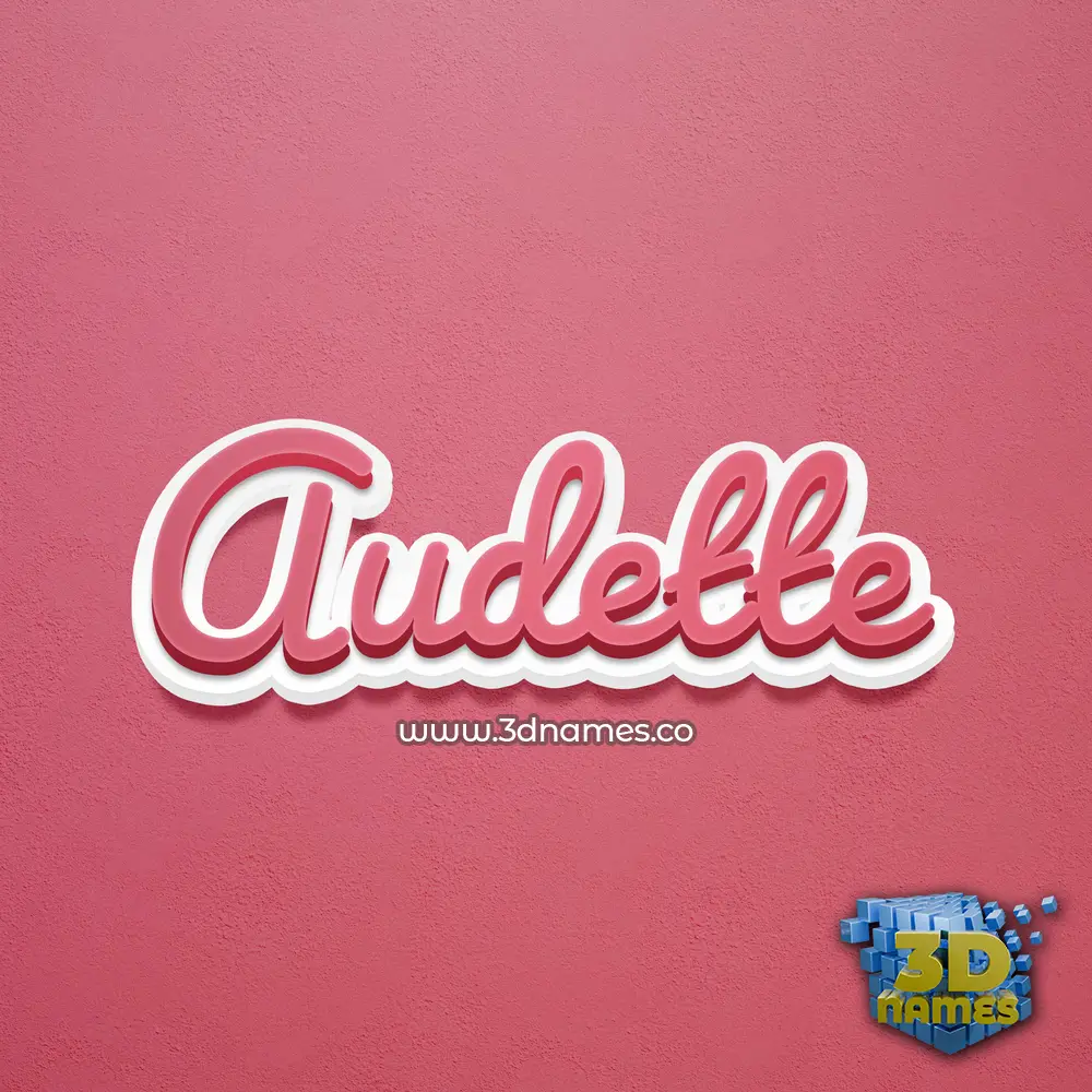 audette in Red Scribble style - 3D name wallpaper