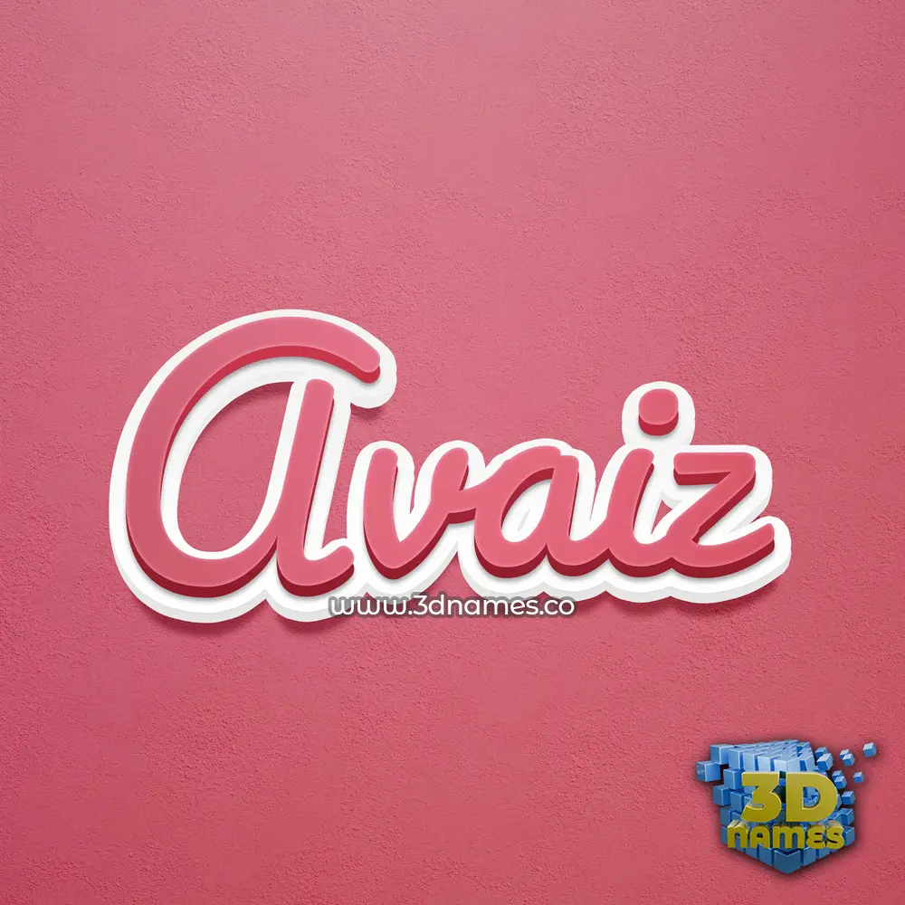 avaiz in Red Scribble style - 3D name wallpaper