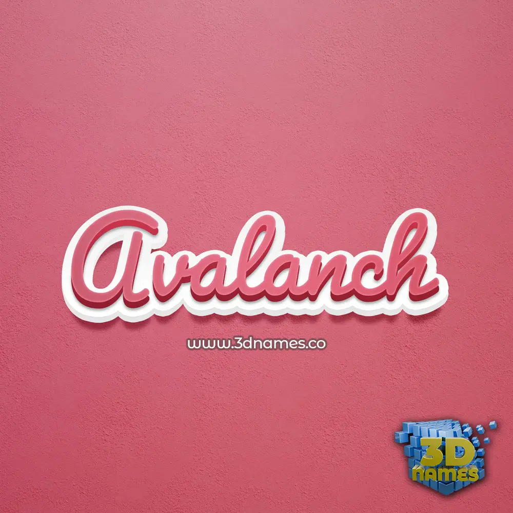 avalanch in Red Scribble style - 3D name wallpaper avalanch in Red Scribble style - 3D name wallpaper