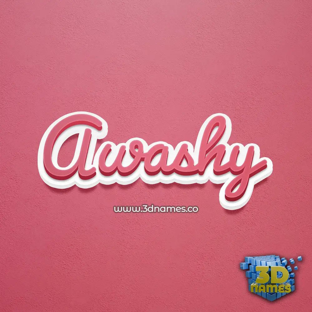 awashy in Red Scribble style - 3D name wallpaper awashy in Red Scribble style - 3D name wallpaper