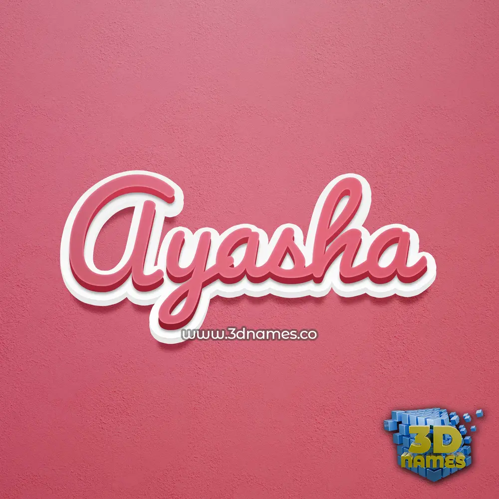 ayasha in Red Scribble style - 3D name wallpaper ayasha in Red Scribble style - 3D name wallpaper