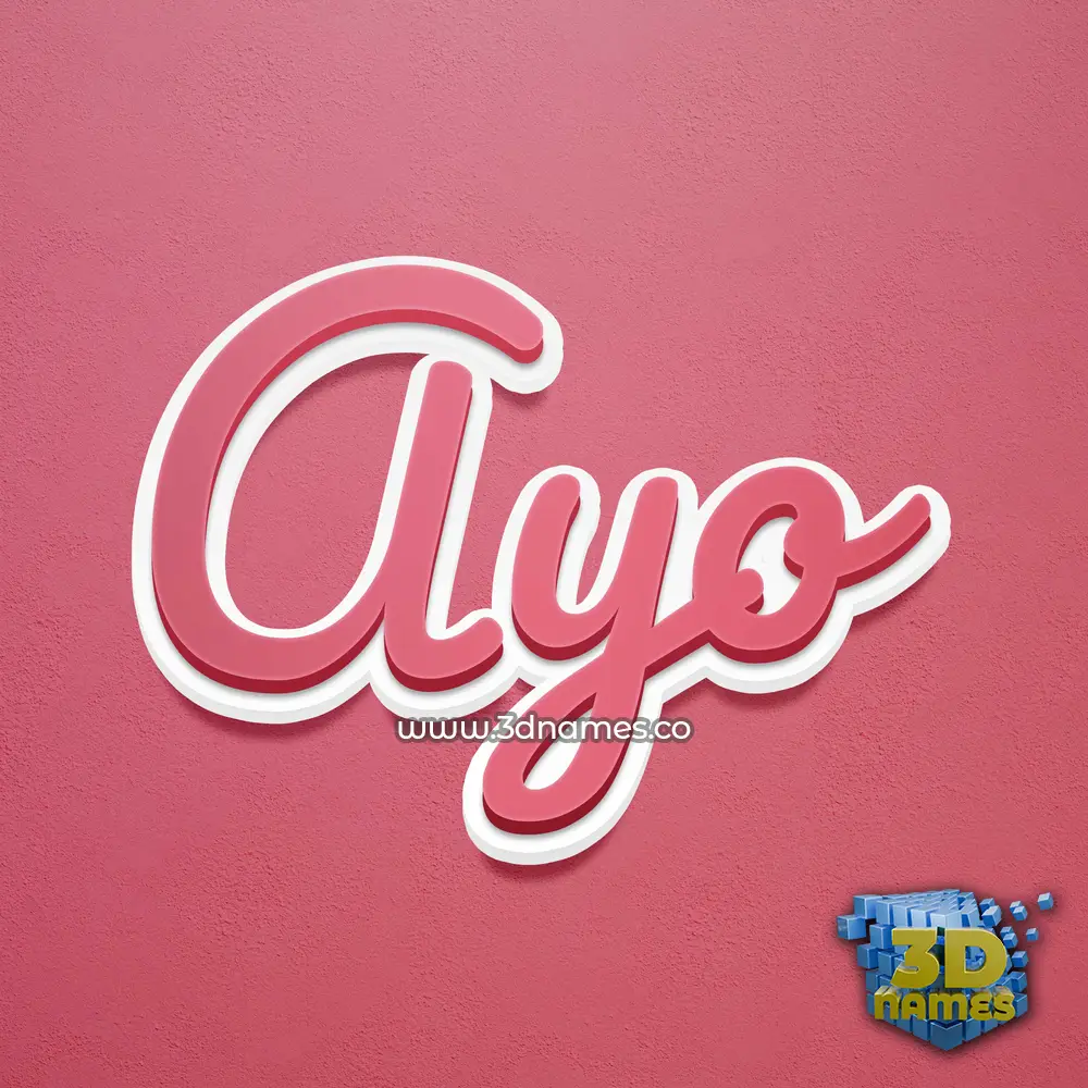 ayo in Red Scribble style - 3D name wallpaper ayo in Red Scribble style - 3D name wallpaper