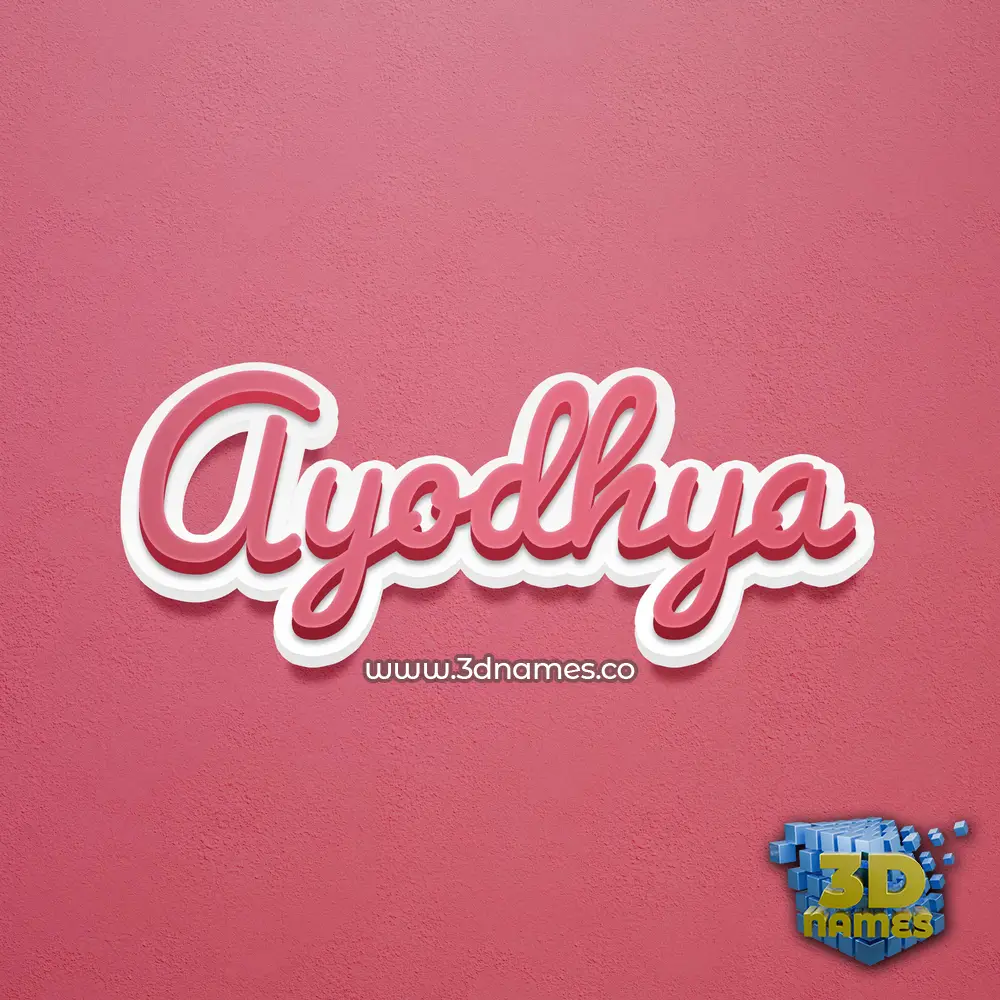 ayodhya in Red Scribble style - 3D name wallpaper ayodhya in Red Scribble style - 3D name wallpaper