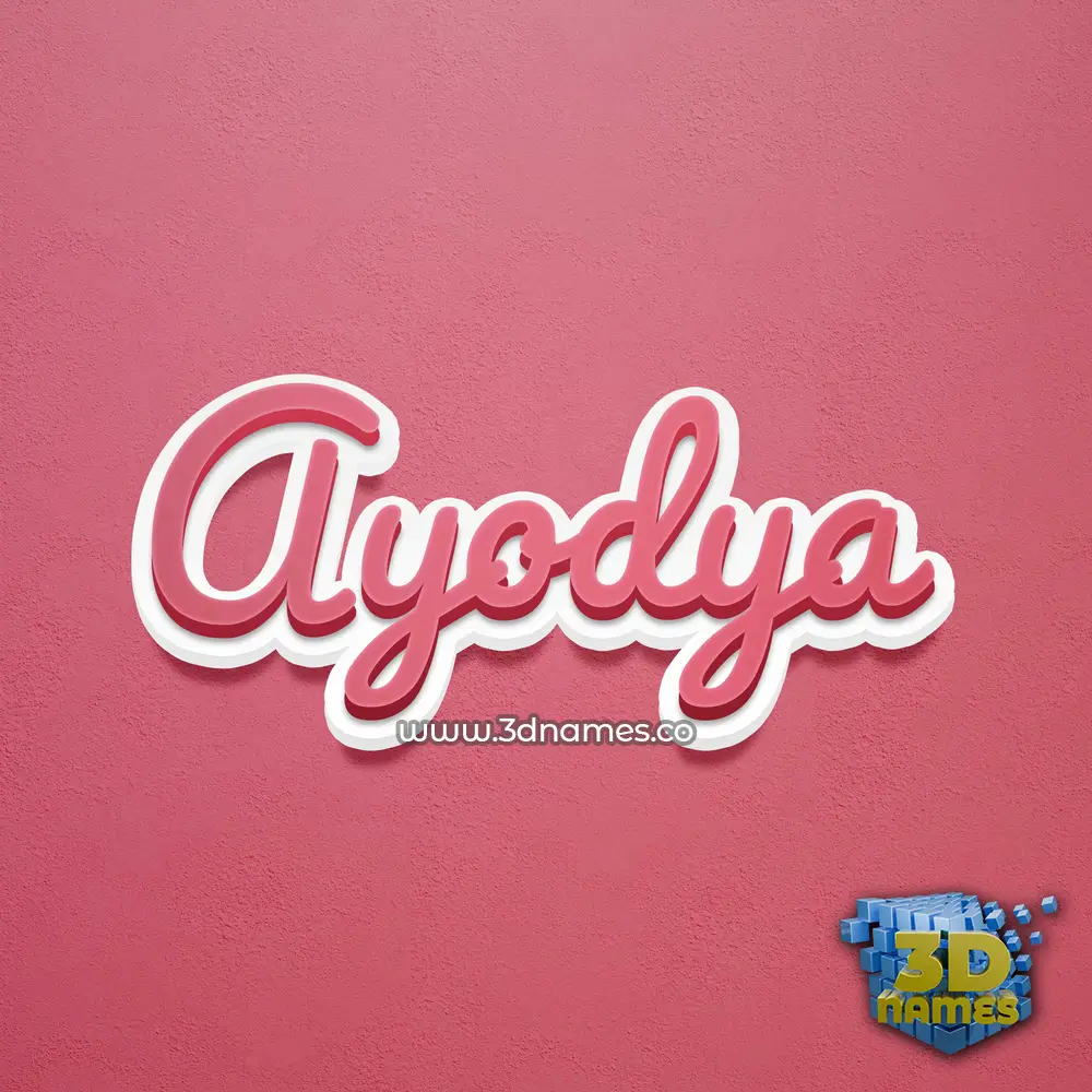 ayodya in Red Scribble style - 3D name wallpaper ayodya in Red Scribble style - 3D name wallpaper