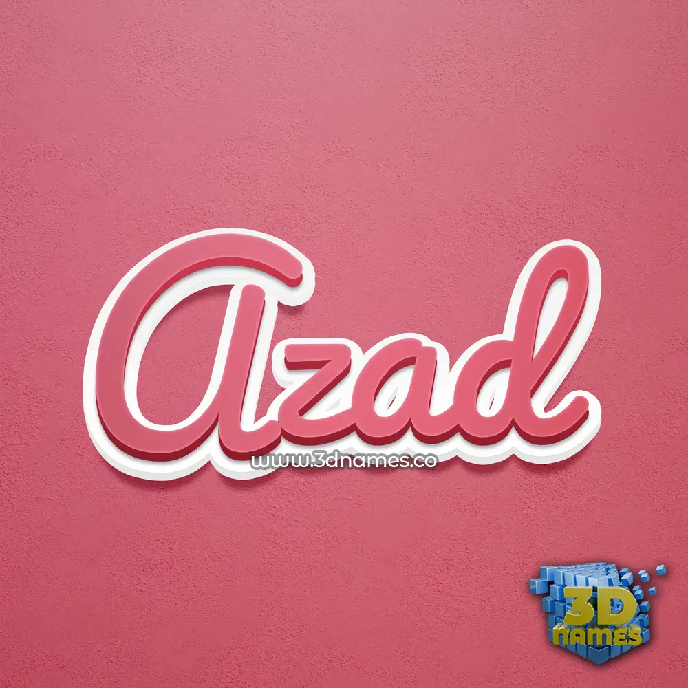 azad in Red Scribble style - 3D name wallpaper azad in Red Scribble style - 3D name wallpaper