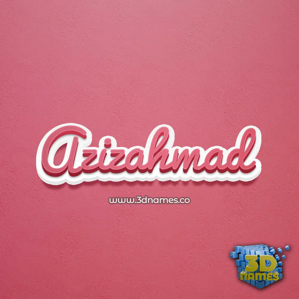 azizahmad in Red Scribble style - 3D name wallpaper azizahmad in Red Scribble style - 3D name wallpaper