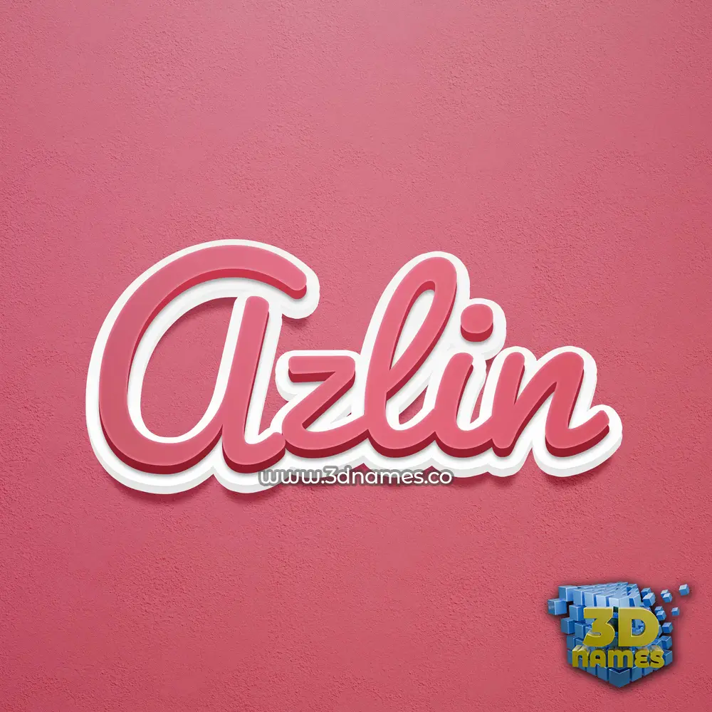 azlin in Red Scribble style - 3D name wallpaper azlin in Red Scribble style - 3D name wallpaper