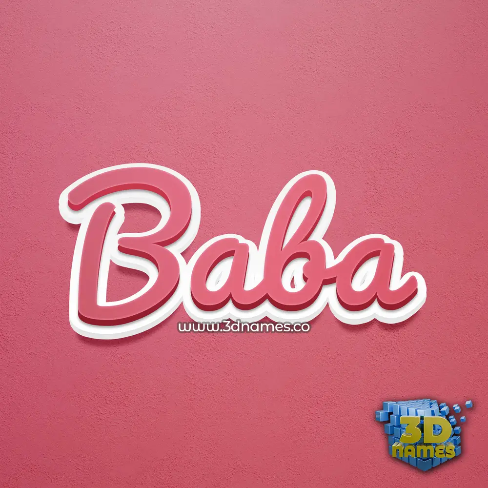 baba in Red Scribble style - 3D name wallpaper baba in Red Scribble style - 3D name wallpaper