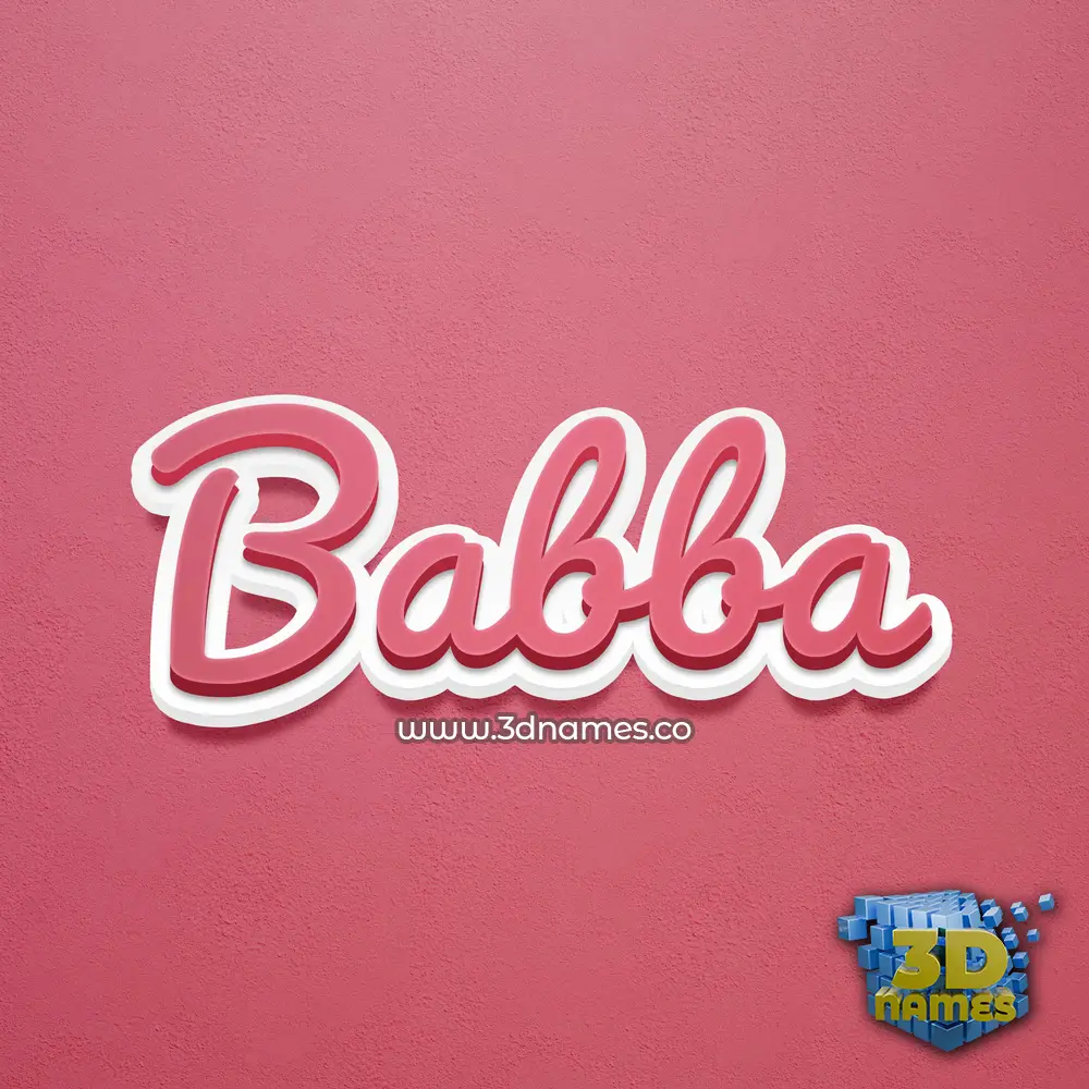 babba in Red Scribble style - 3D name wallpaper babba in Red Scribble style - 3D name wallpaper