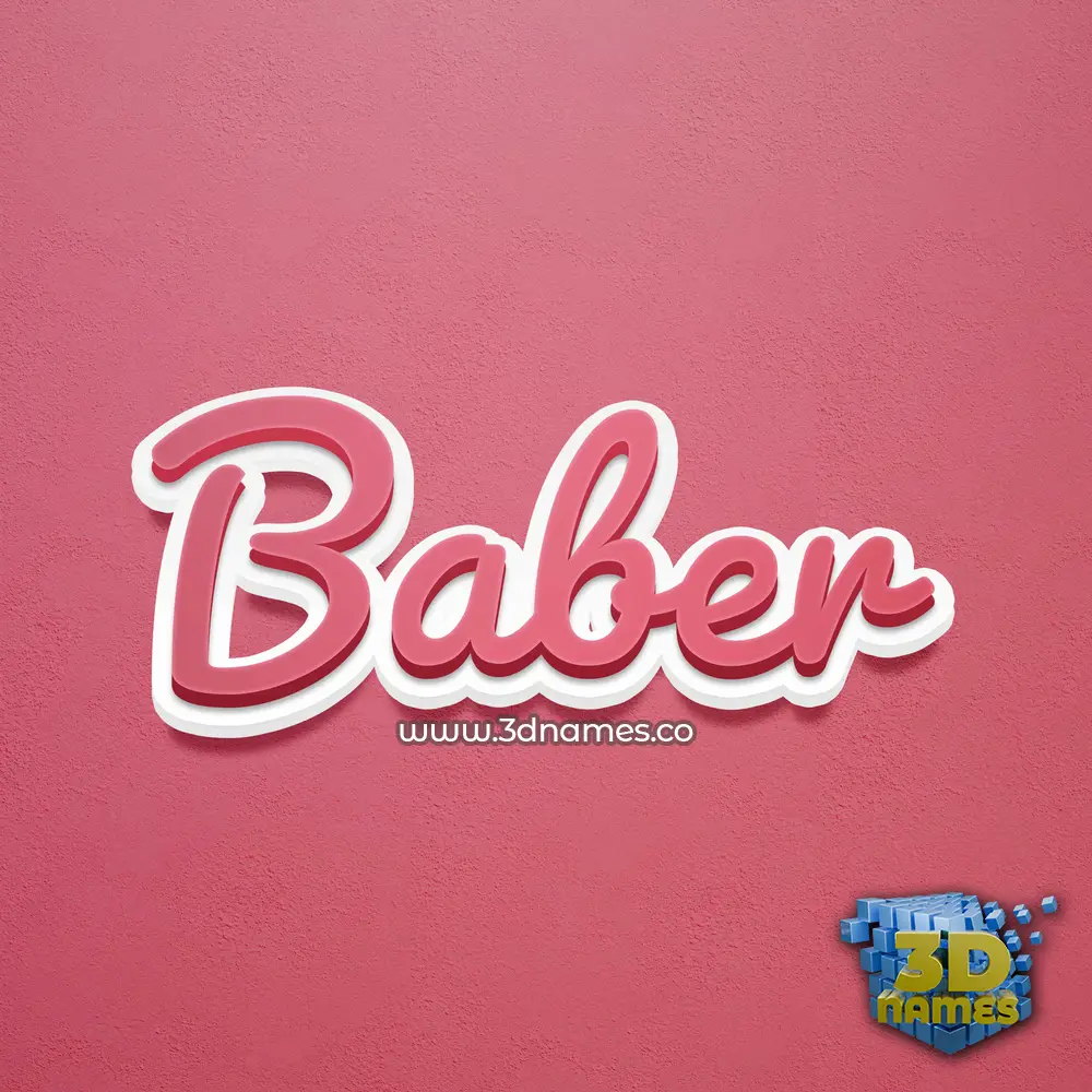 baber in Red Scribble style - 3D name wallpaper baber in Red Scribble style - 3D name wallpaper