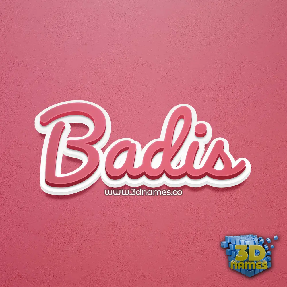badis in Red Scribble style - 3D name wallpaper badis in Red Scribble style - 3D name wallpaper
