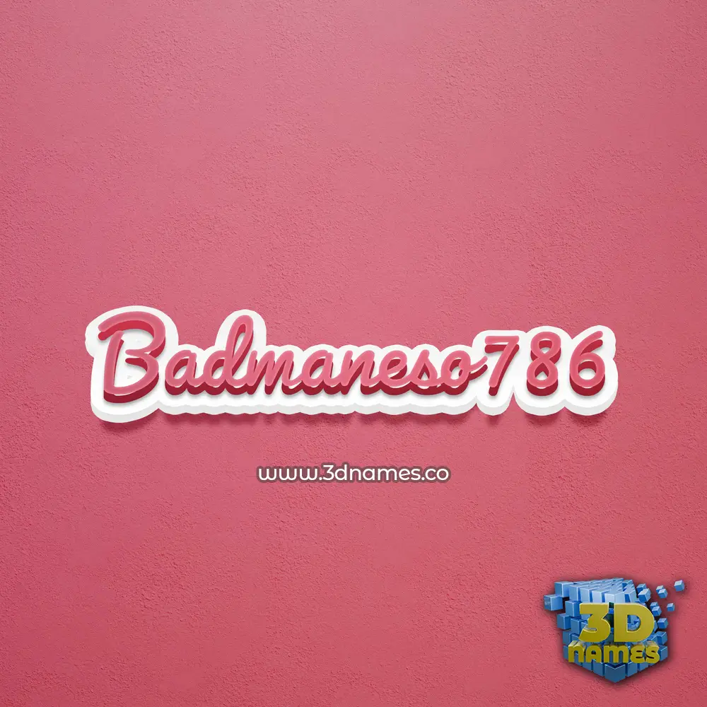 badmaneso786 in Red Scribble style - 3D name wallpaper badmaneso786 in Red Scribble style - 3D name wallpaper