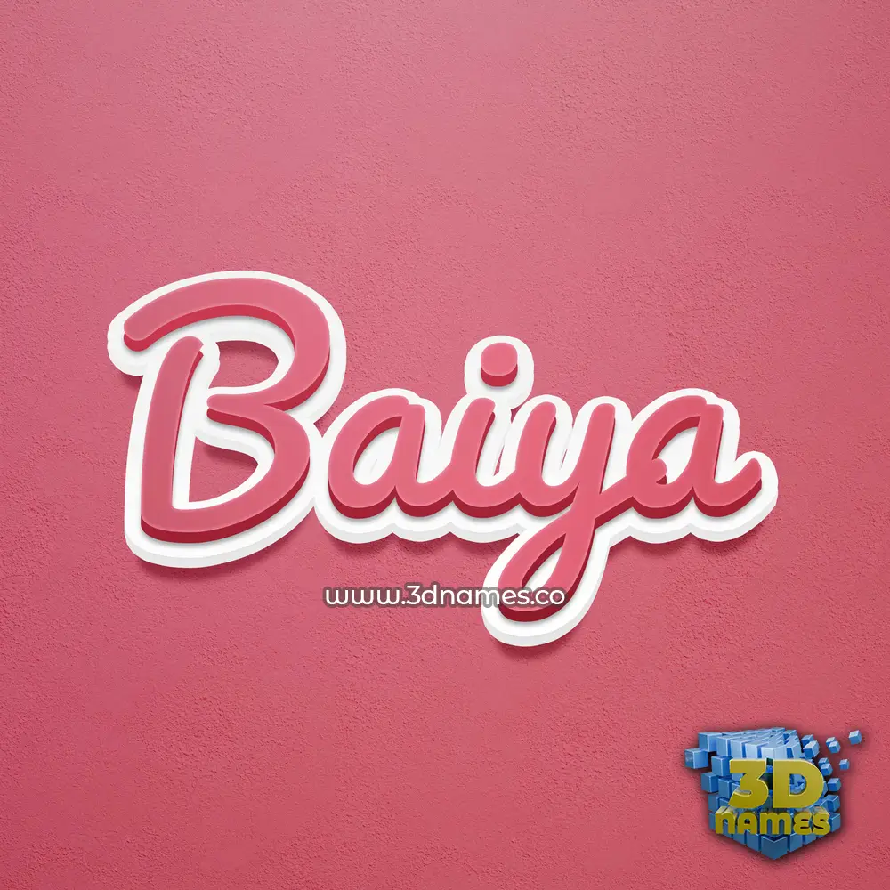 baiya in Red Scribble style - 3D name wallpaper baiya in Red Scribble style - 3D name wallpaper