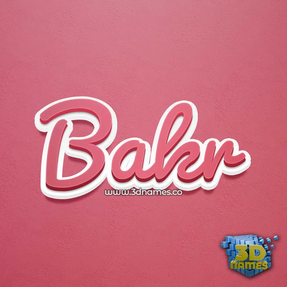 bakr in Red Scribble style - 3D name wallpaper bakr in Red Scribble style - 3D name wallpaper