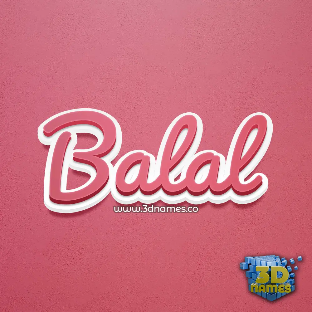 balal in Red Scribble style - 3D name wallpaper balal in Red Scribble style - 3D name wallpaper