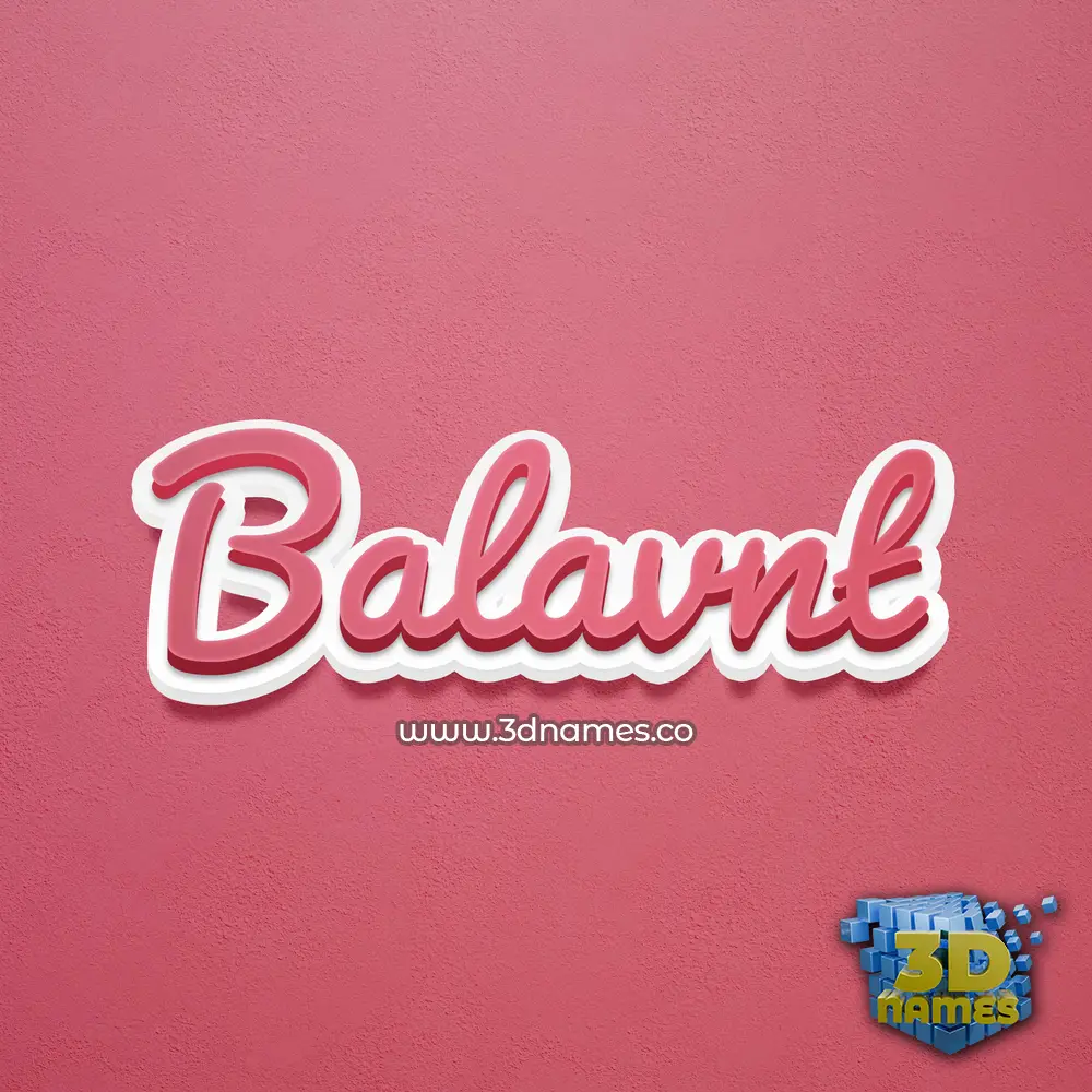 balavnt in Red Scribble style - 3D name wallpaper