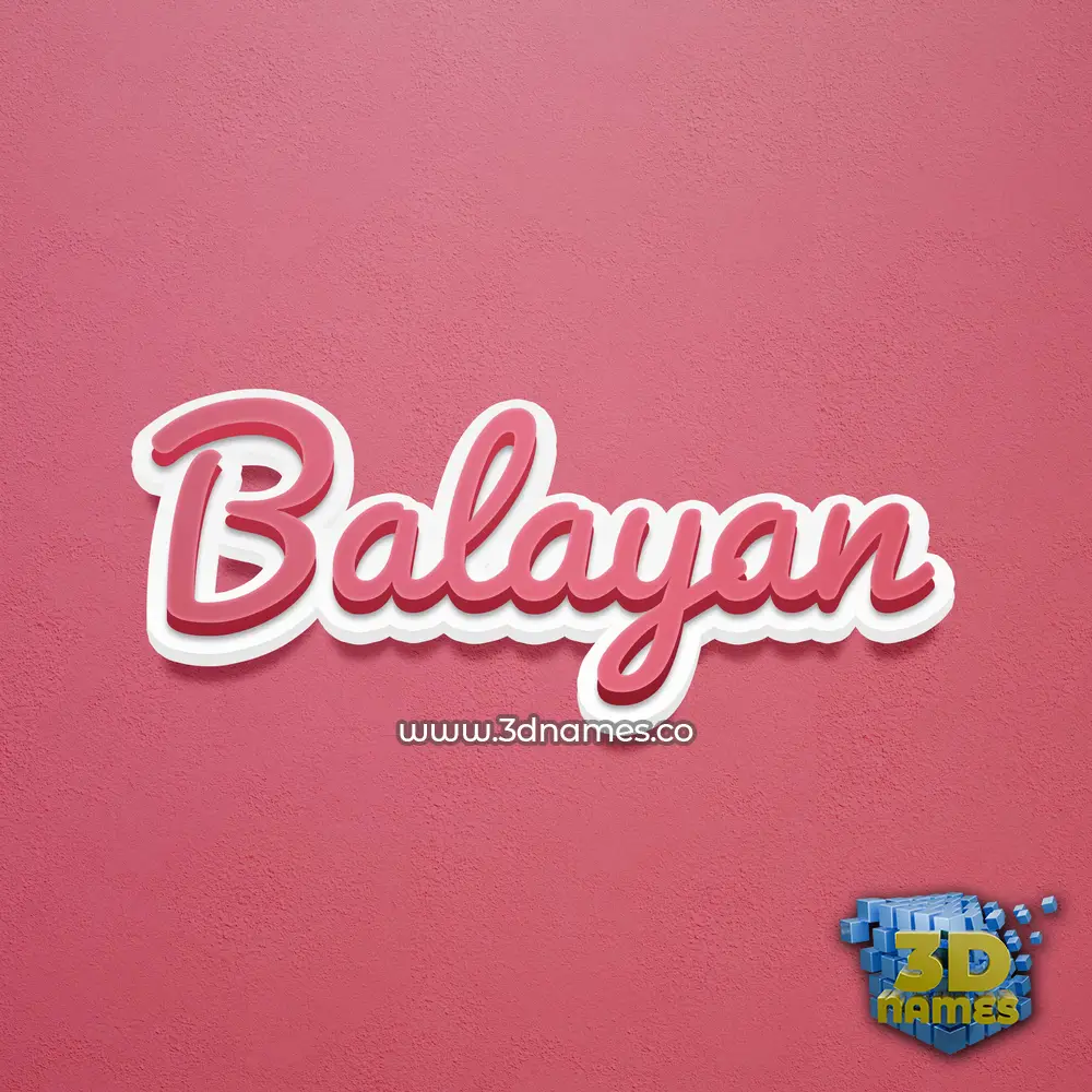 balayan in Red Scribble style - 3D name wallpaper balayan in Red Scribble style - 3D name wallpaper