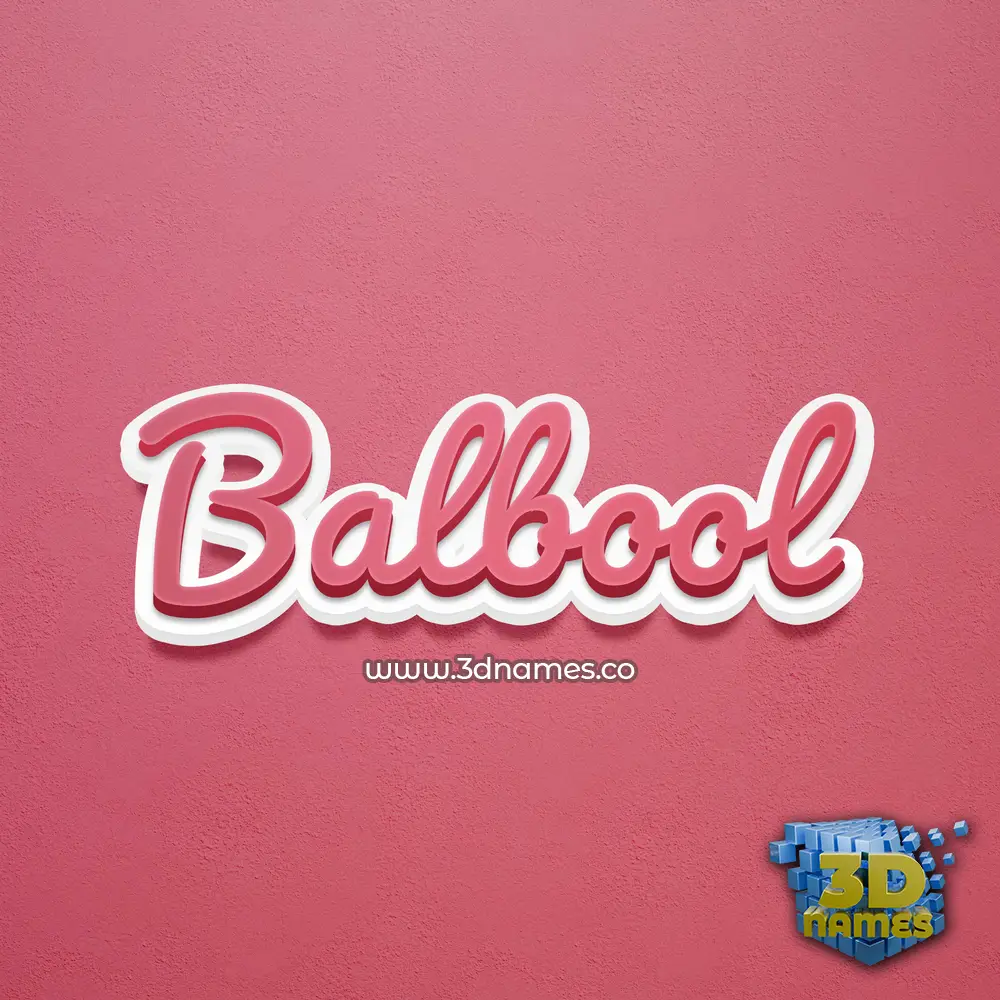 balbool in Red Scribble style - 3D name wallpaper balbool in Red Scribble style - 3D name wallpaper