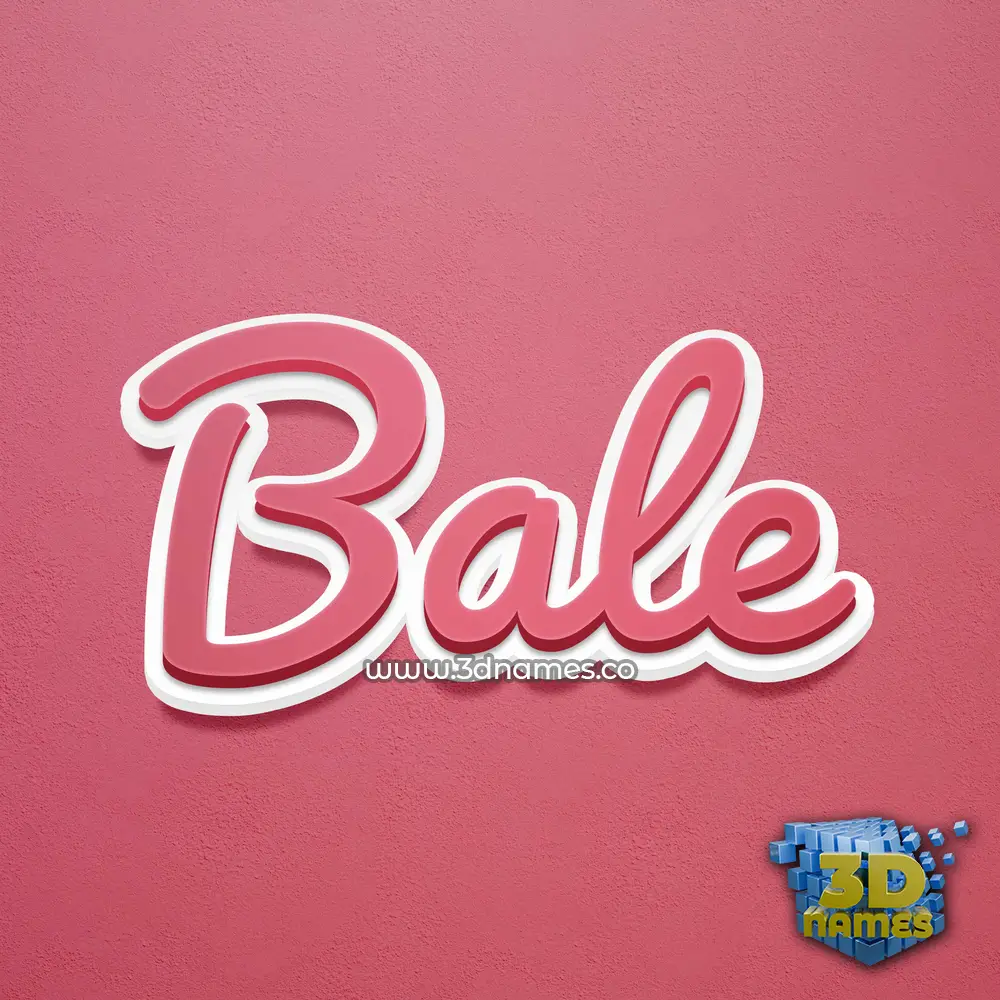 bale in Red Scribble style - 3D name wallpaper bale in Red Scribble style - 3D name wallpaper