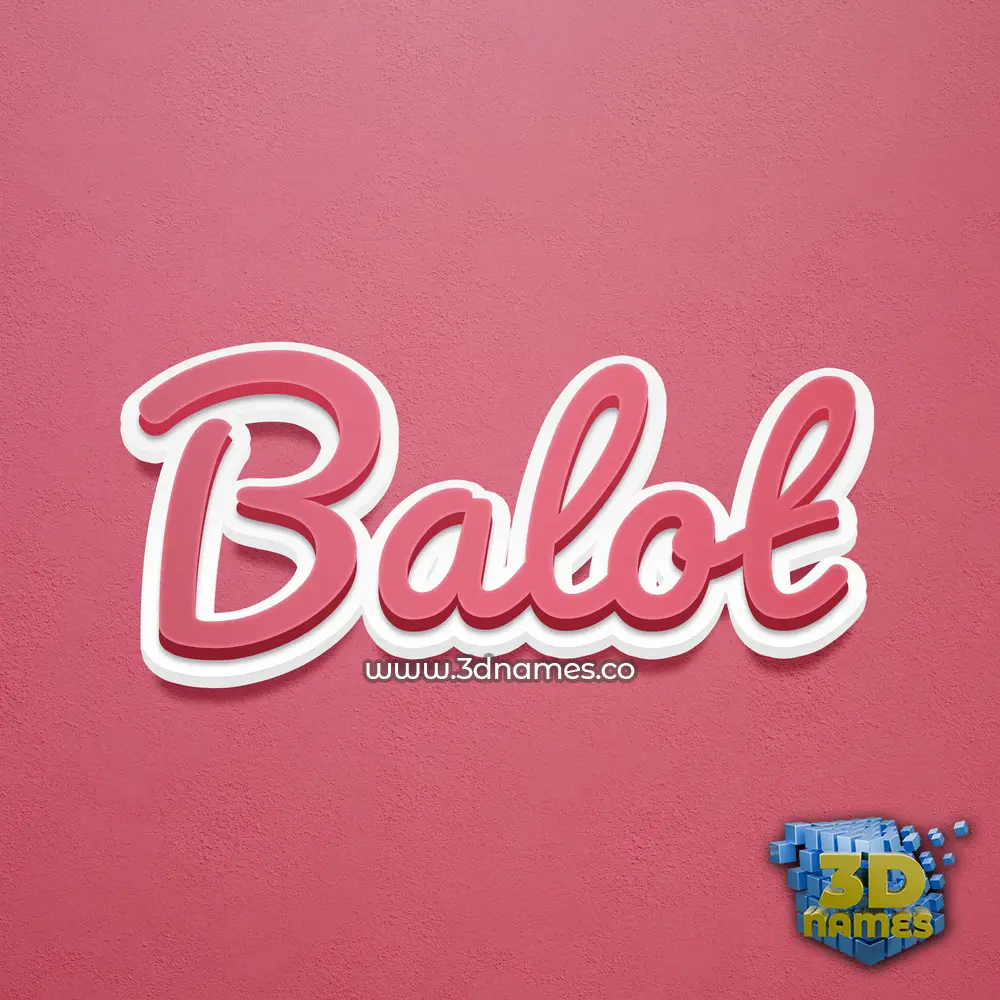 balot in Red Scribble style - 3D name wallpaper