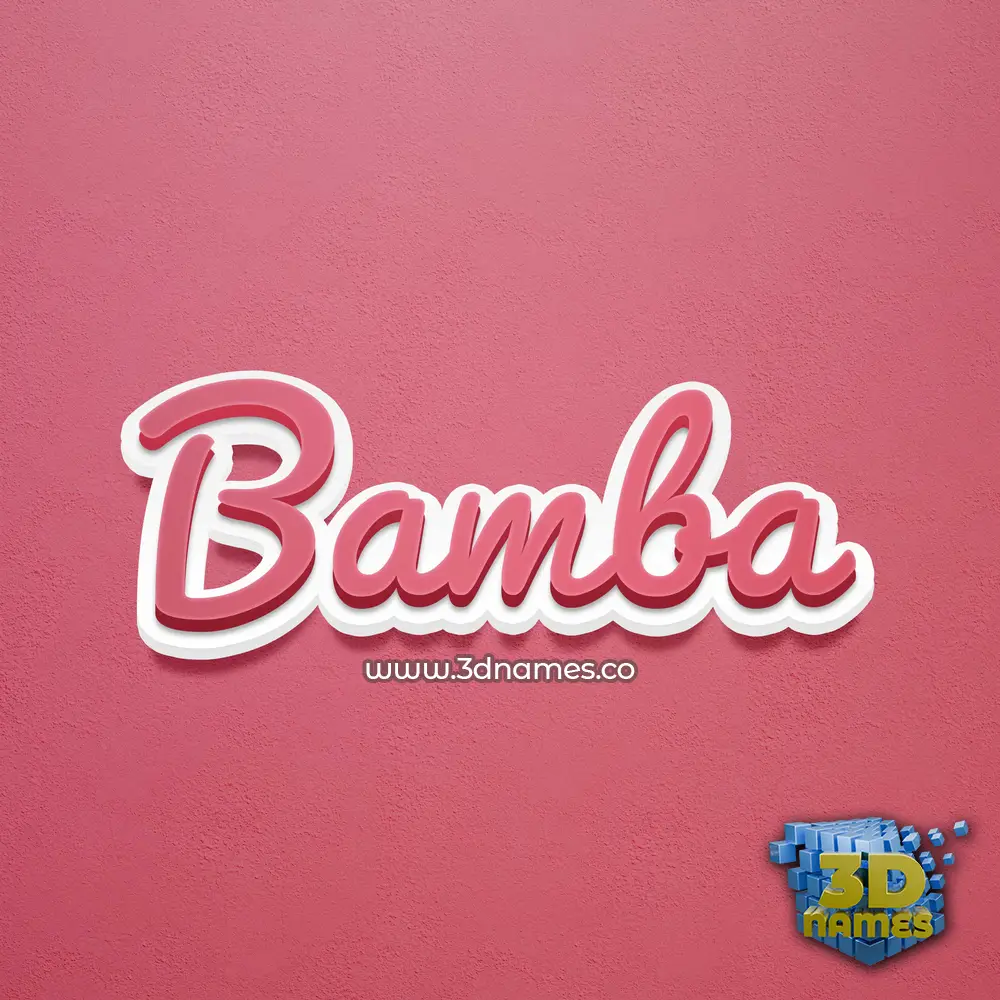 bamba in Red Scribble style - 3D name wallpaper