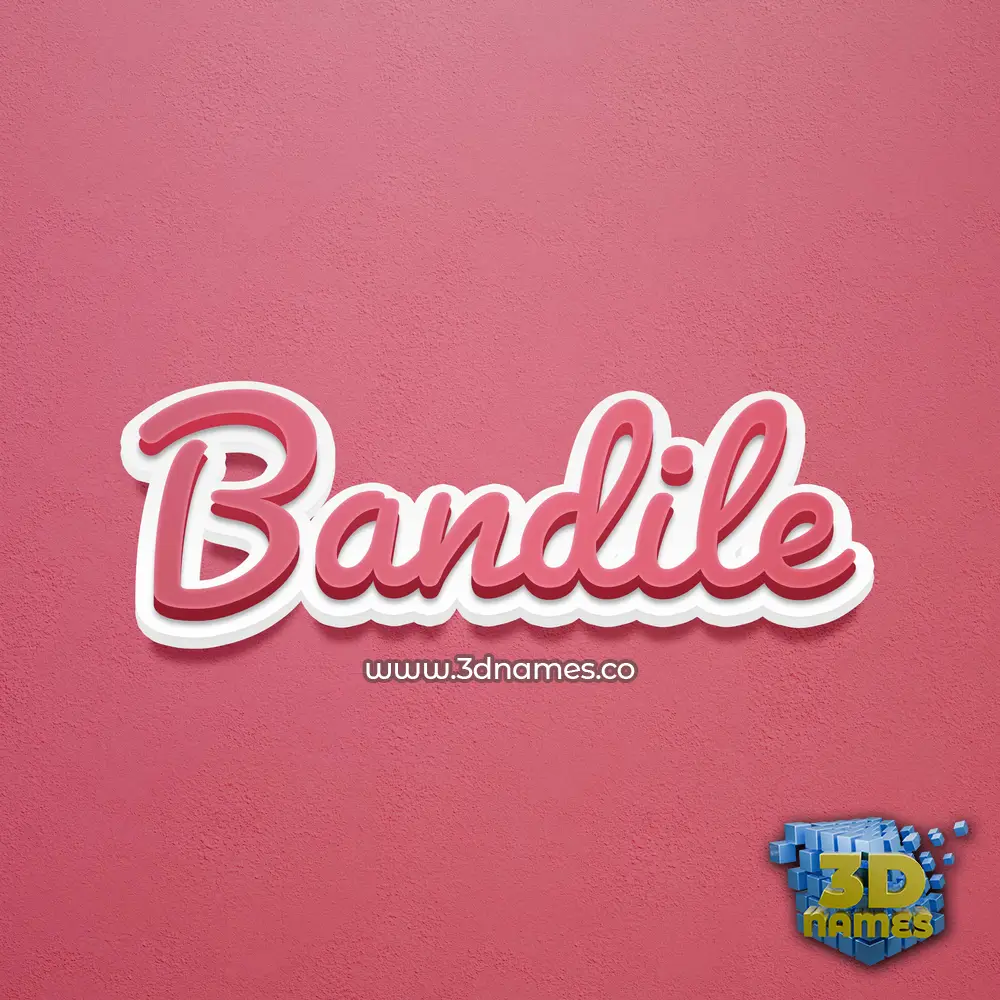 bandile in Red Scribble style - 3D name wallpaper bandile in Red Scribble style - 3D name wallpaper